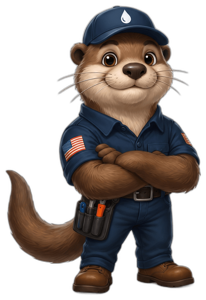 Otto the Otter, the official Sweetwater Plumbing mascot